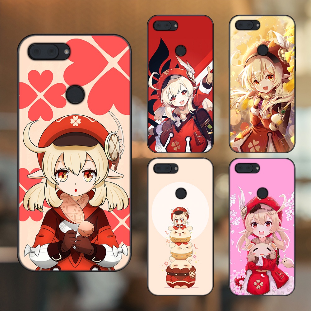 Ốp lưng Xiaomi Mi 8 Lite viền đen in hình Klee Genshin Impact