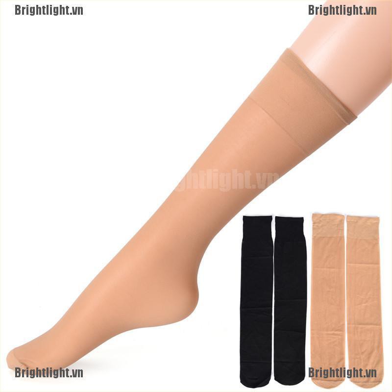 Set 10 Đôi Vớ Trong Suốt Dài Đến Gối Phối Ren Thời Trang Quyến Rũ Dành Cho Nữ