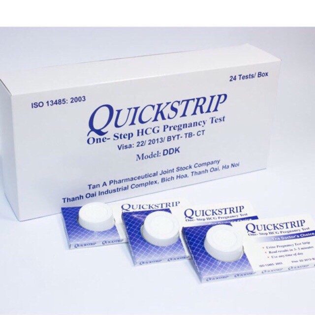 Hộp năm que thử thai Quickstrip tiết kiệm chất lượng chính xác giá sỉ bằng giá lẻ