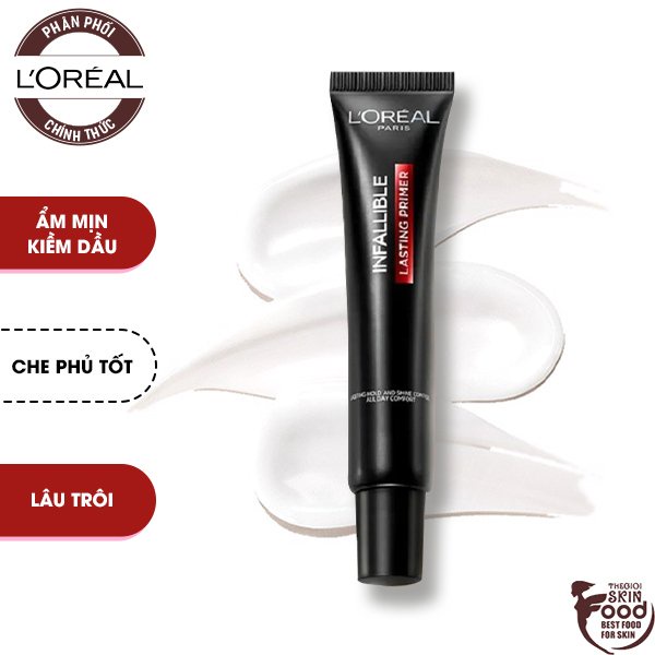 Kem Lót Dưỡng Ẩm Mịn Da, Kiềm Dầu Lâu Trôi L'Oreal Paris Infallible Lasting Primer 30ml