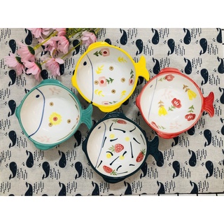 Bát sứ ăn dặm kiểu nhật hình con cá ngộ nghĩnh, decor bàn ăn