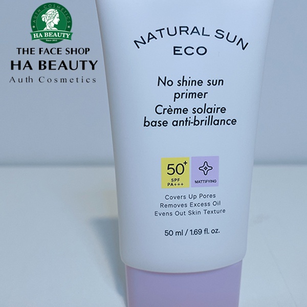Kem chống nắng trang điểm nâng tone cho da dầu hỗn hợp The Face Shop Natural Sun Eco No Shine Sun Primer SPF50+PA++ 50ml