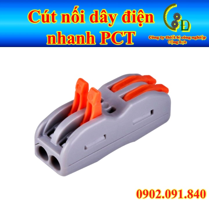 [10cái] Cút nối dây điện nhanh PCT2-2/ PCT212, đầu nối dây điện nhanh cho đèn LED  0.8 đến 4mm, đầu cos nối thẳng