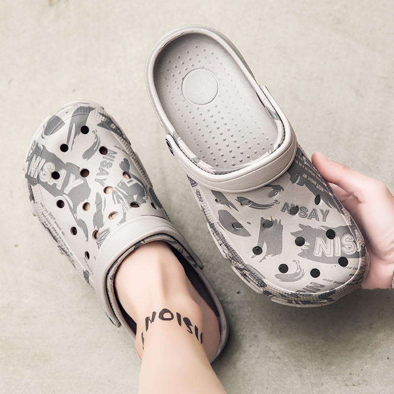 【JINTOHO】 Xăng đan Thể Thao Nhẹ Nhàng Thoáng Khí Họa Tiết Rằn Ri Thời Trang Đi Biển Mùa Hè Cho Nam