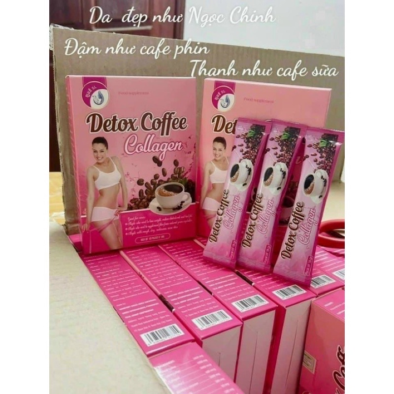 DETOX COFFEE GIẢM CÂN COLAGEN HỘP 10 GÓI  GIẢM MẠNH