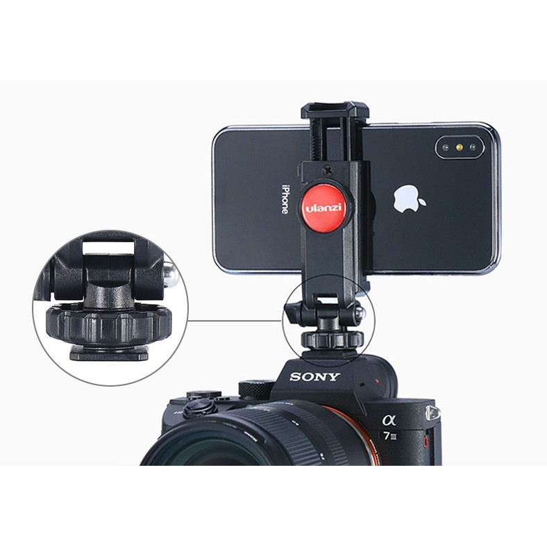 Gá kẹp điện thoại ULANZI ST-06 dùng kẹp smartphone lên tripod, chân máy quay chính hãng