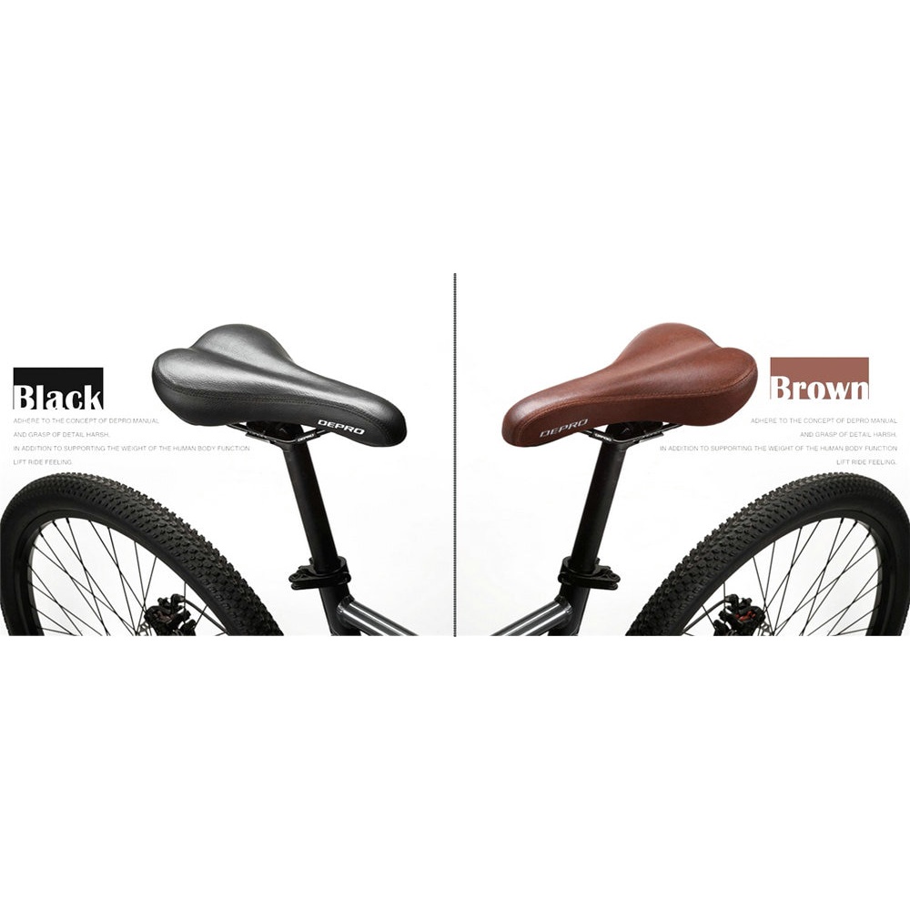 Yên Xe Đạp Thể Thao Bằng Da PU Màu Nâu/Đen Kiểu Vintage