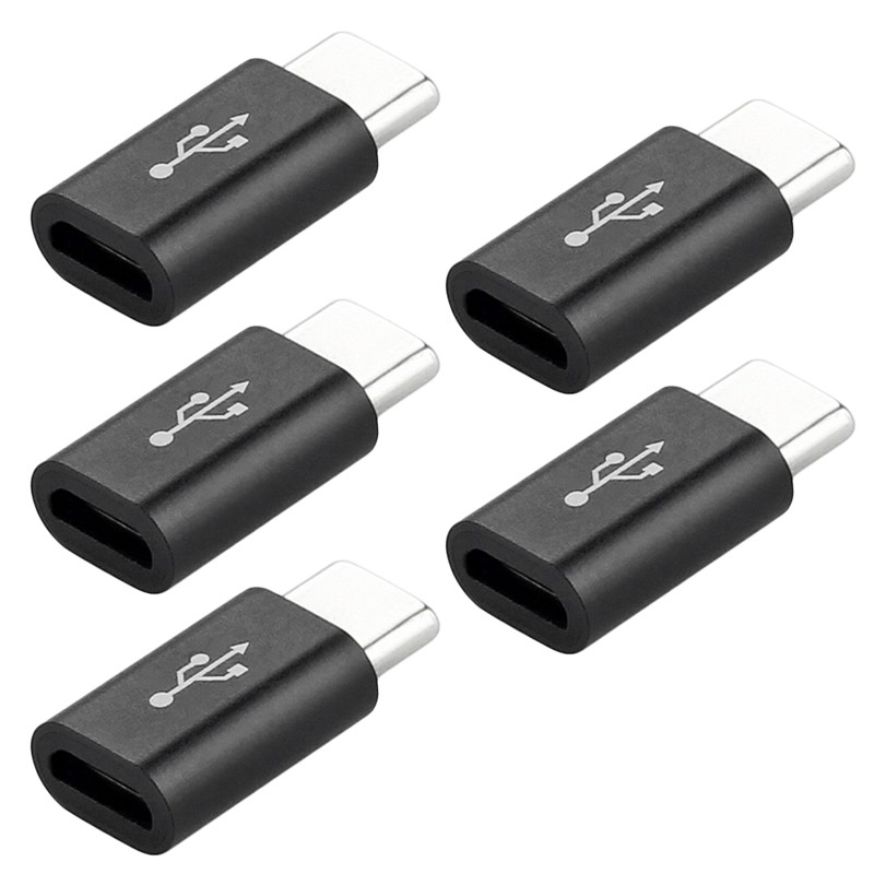 Set 5 Đầu Chuyển Đổi Mini Usb 3.1 Micro Sang Usb-C Type-C