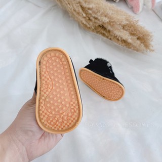 Giày đen lót lông(Ảnh thật)
