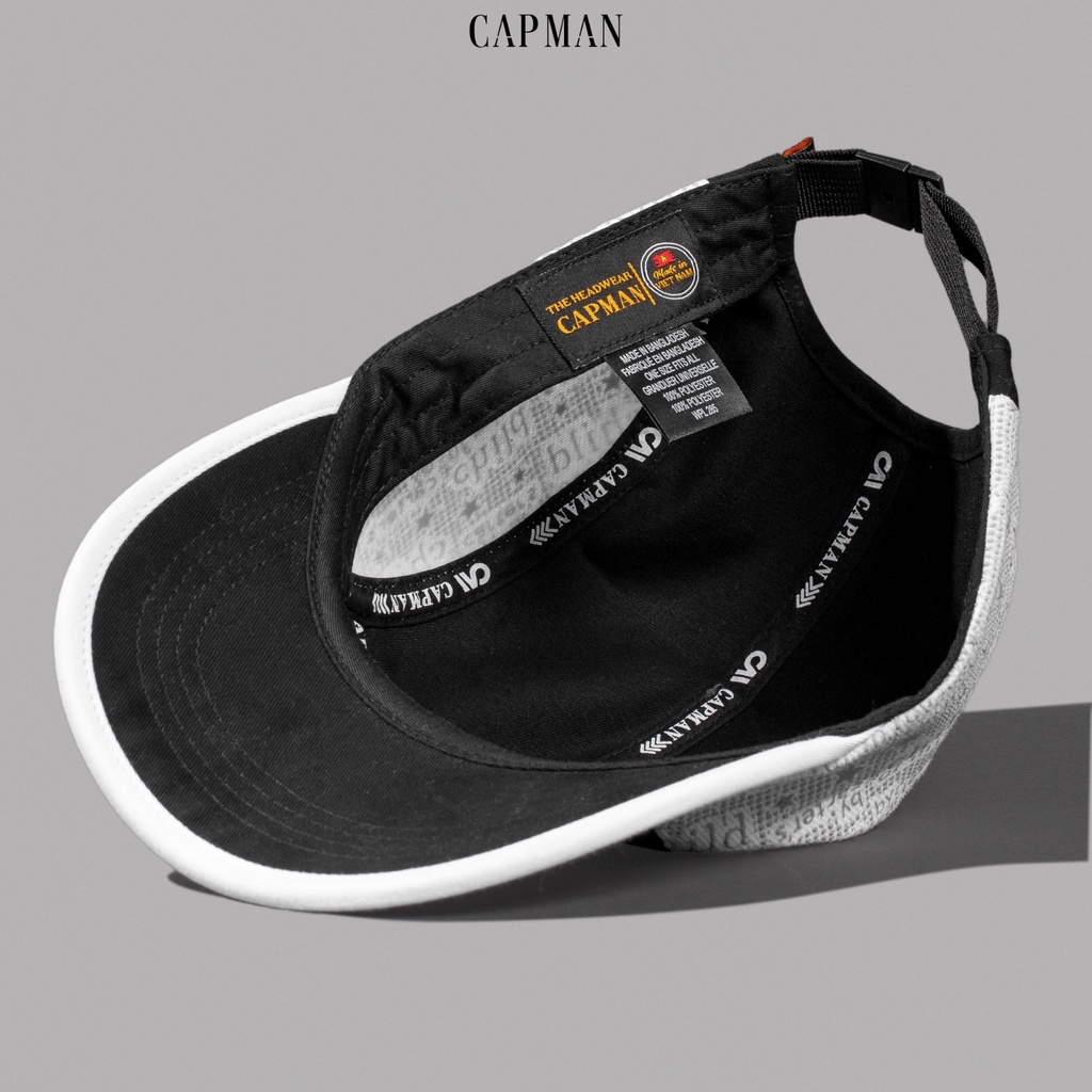 Mũ snapback chính hãng CAPMAN phong cách hiphop màu đen CM132