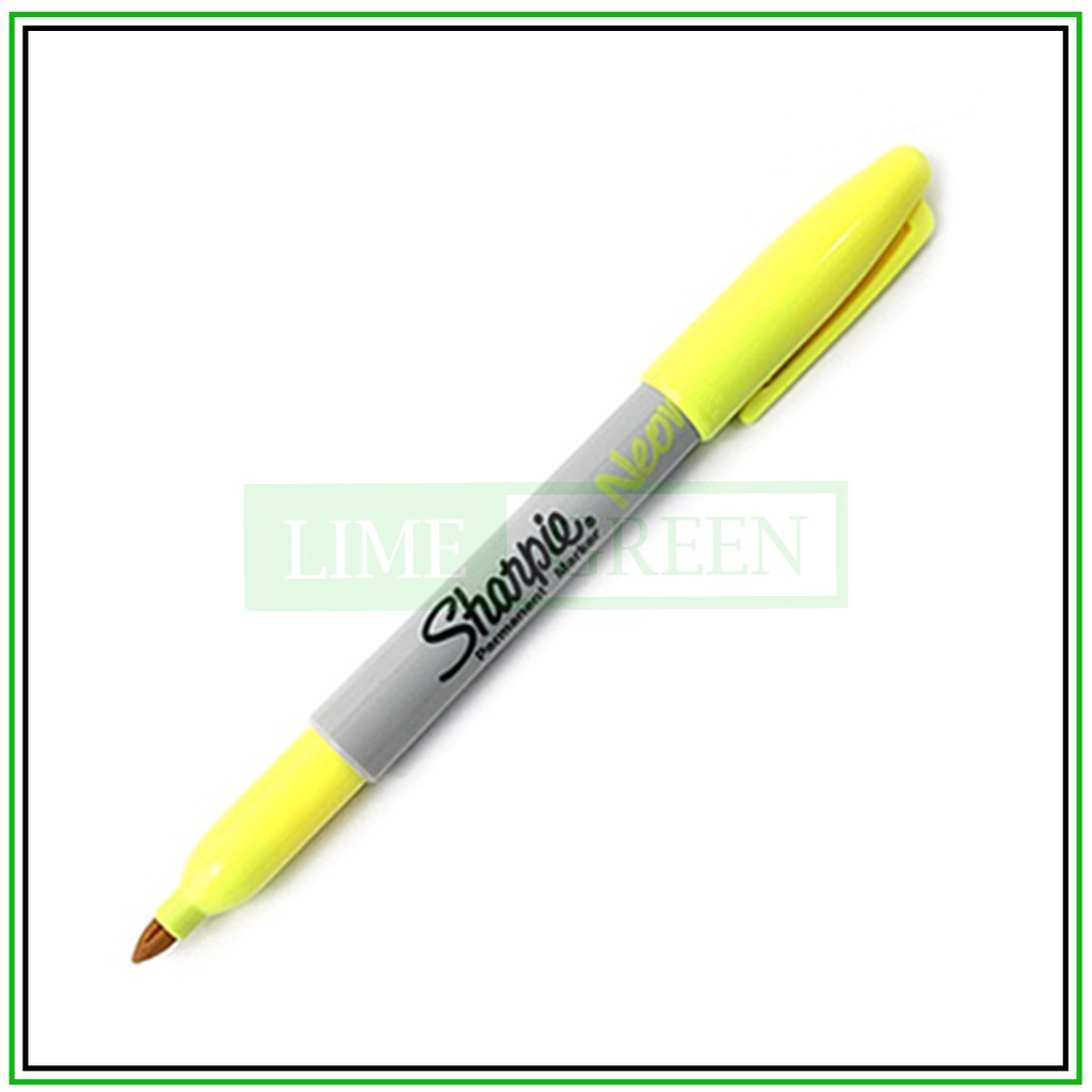 Bút phản quang dưới đèn UV & tia hồng ngoài Sharpie Neon Yellow (Màu vàng)