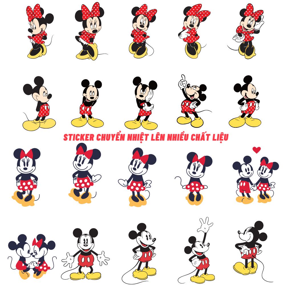 {KT10cm x 10cm} Logo sticker ủi trực tiếp lên quần áo và nhiều chất liệu khác công nghệ in pet chuyển nhiệt hình kute