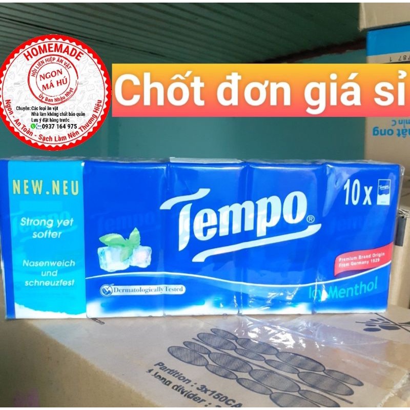 Khăn giấy Tempo Icy Menthol bỏ túi