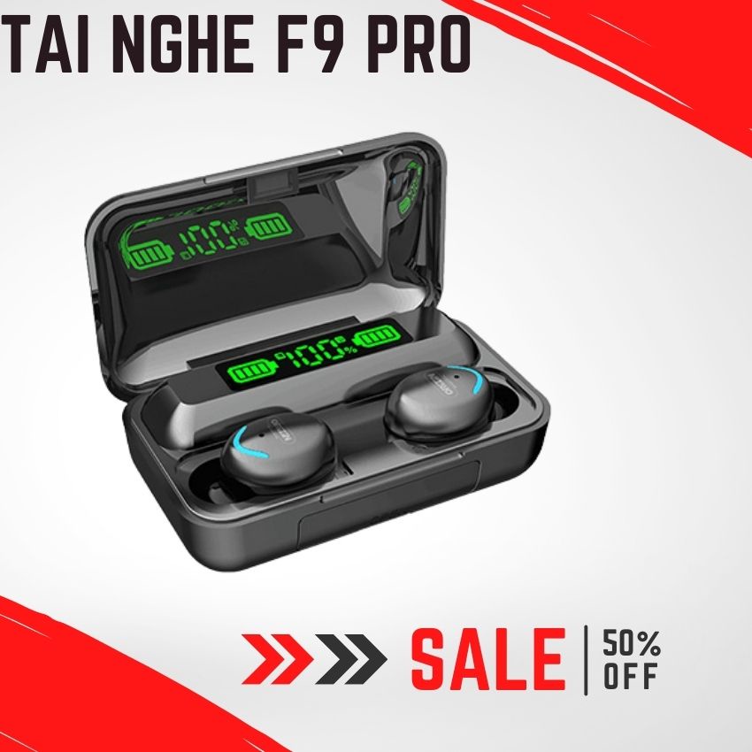 Tai Nghe Bluetooth Không Dây Nhét Tai 5.0 Amoi F9 Pro Nút Cảm Ứng Kiêm Sạc Pin Dự Phòng kancer.shop01
