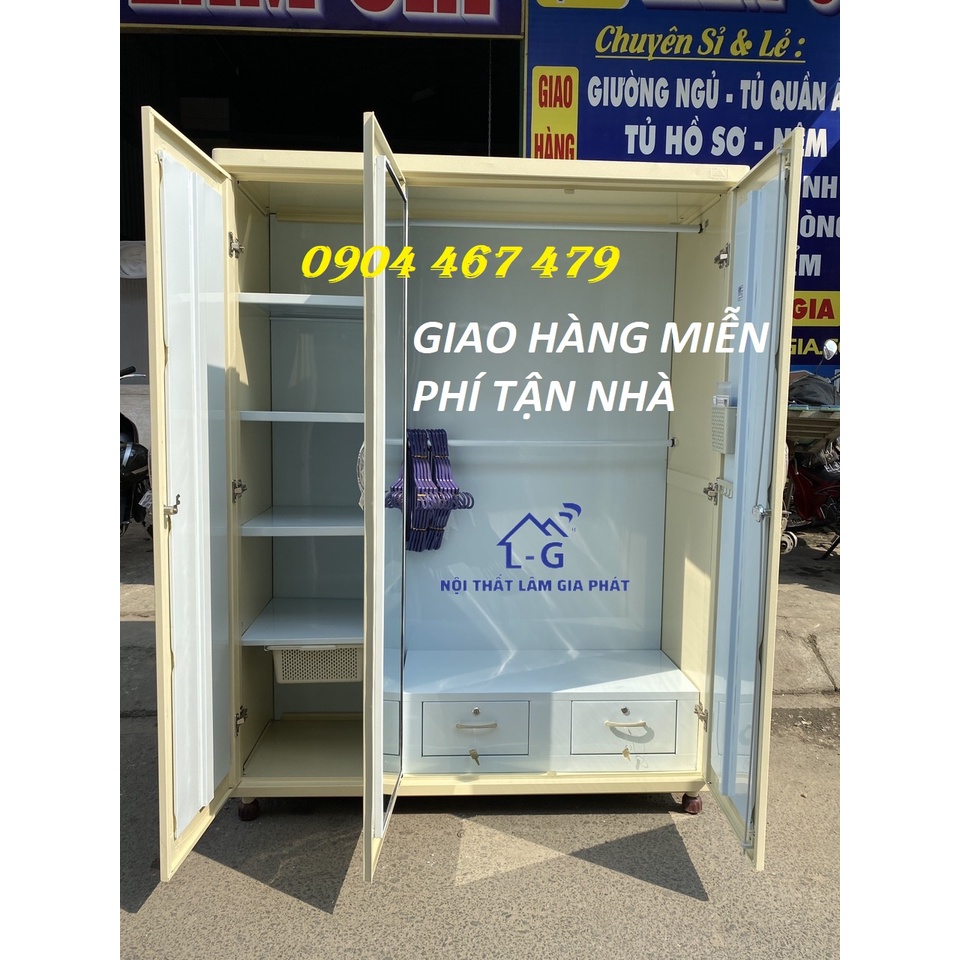 Tủ trung hưng tủ sắt mới 100% ngang 1m35 cao 1m8 sâu 51