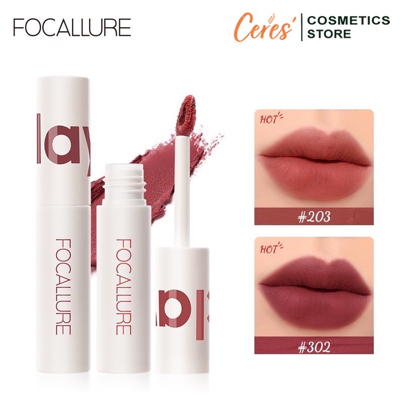 Son Kem Focallure - Son Kem Lì Màu Nhung Mịn 16g