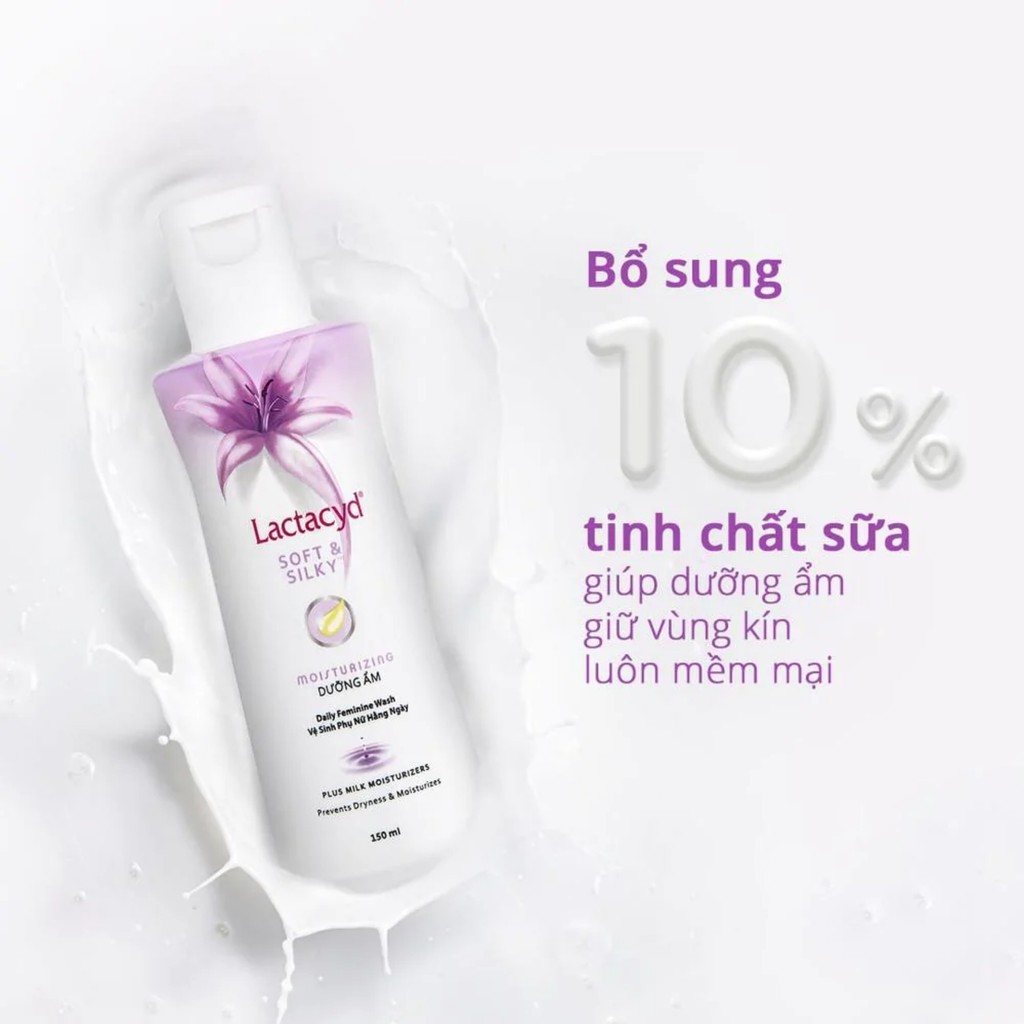 Dung Dịch Vệ Sinh Phụ nữ Lactacyd Soft &amp; Silky 250ml