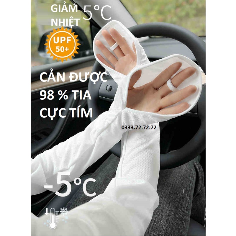 Găng Tay Làm Mát UPF 35/50+ Ngăn Chặn 97% Tia UV, giặt được, găng tay đi ô tô, che cả bàn tay