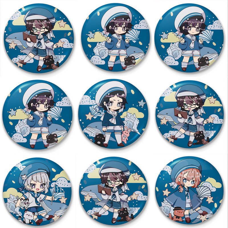 Huy hiệu IN HÌNH VĂN HÀO LƯU LẠC BUNGOU STRAY DOGS anime chibi