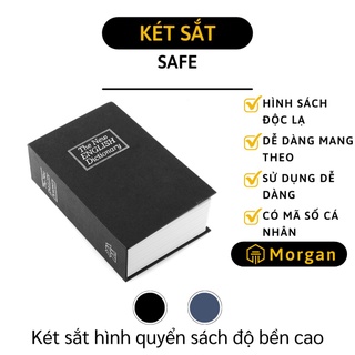 [1 ĐỔI 1] Két Sắt Mini - Két Sắt Hình Quyển Sách Giữ Tiền Thiết Kế Sáng Tạo Dùng Chìa Khóa 3731