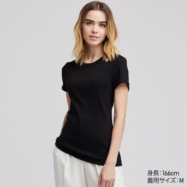 Áo thun tăm cộc tay uni ất nhật