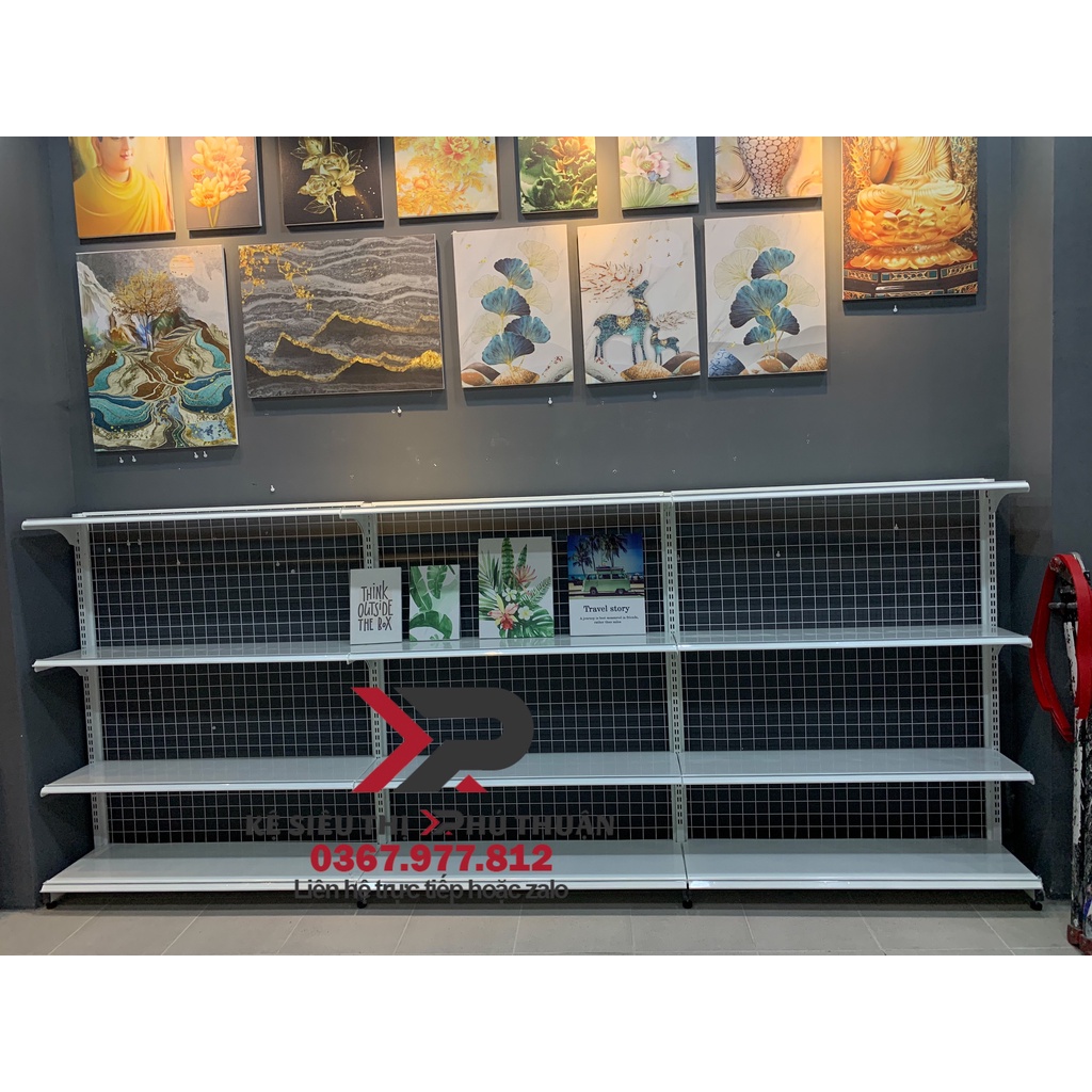 Kệ Siêu Thị Đôi  Dài 120 Rộng 70 Cao 150 x 4 Tầng