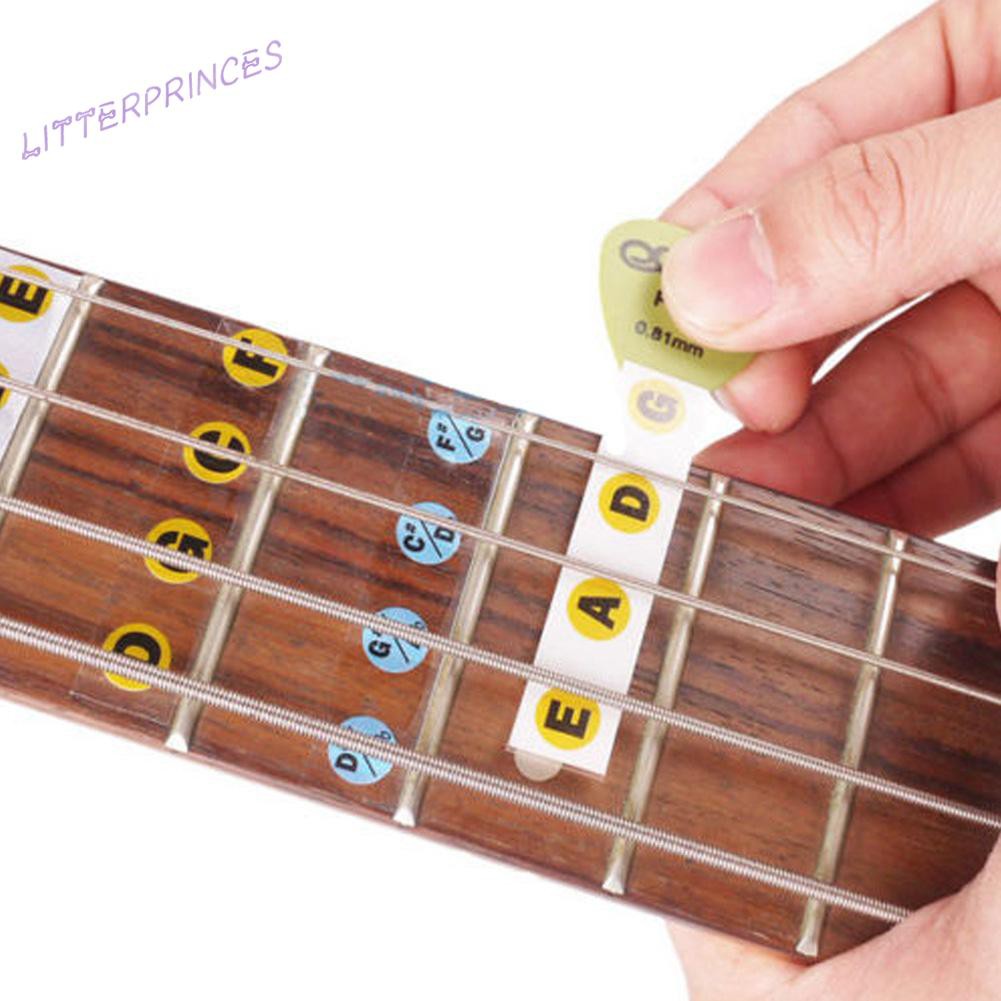 Litterprinces 2Pcs Fretboard Fingerboard Note Label Fret Stickers for Guitar Bass