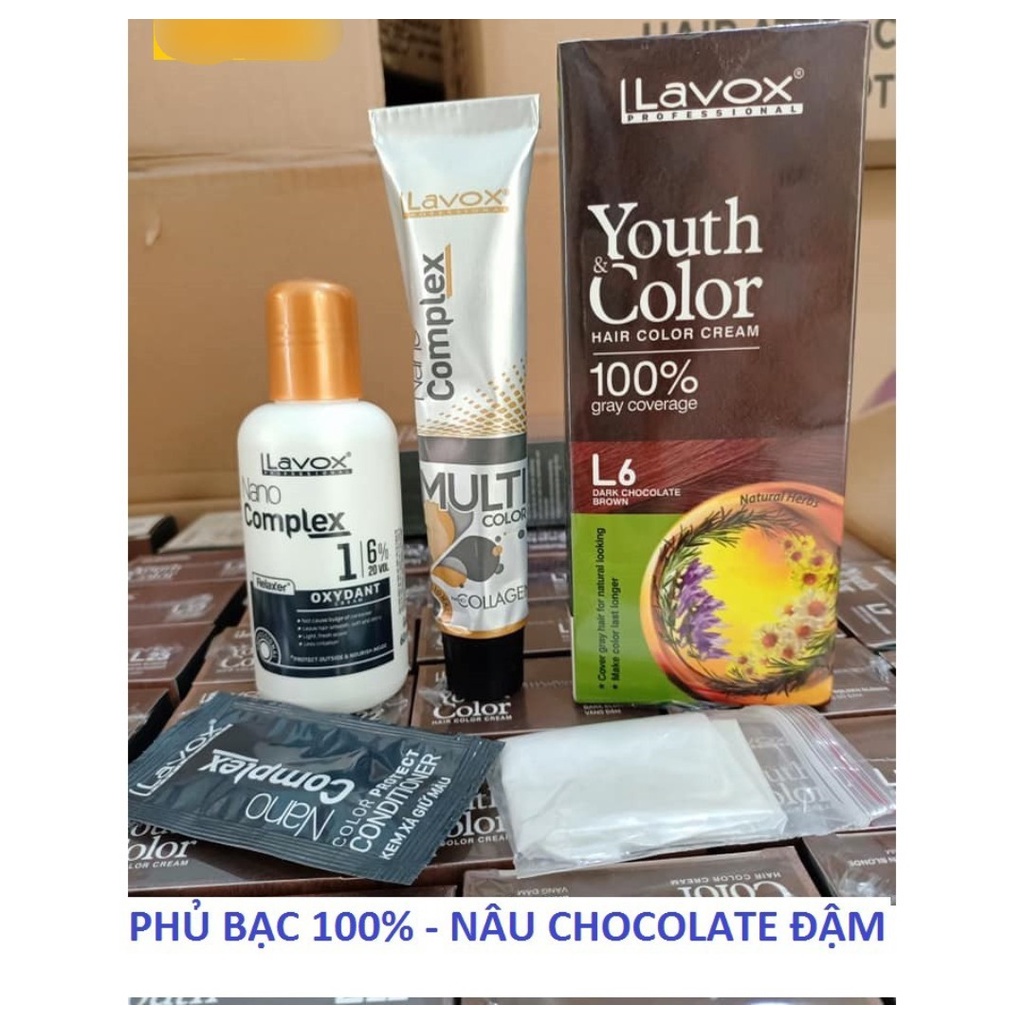 Nhuộm tóc bạc cao cấp Youth&amp;Color Lavox-6 Màu nhuộm