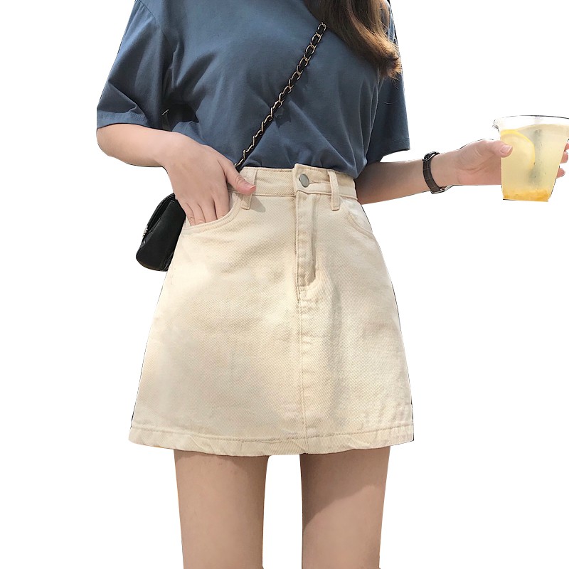 chân váy denim chữ a thời trang dành cho nữ | BigBuy360 - bigbuy360.vn
