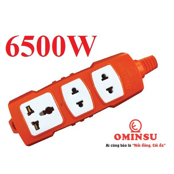 Ổ cắm điện không dây chịu tải cao Ominsu 1 cửa đa năng 2 cửa đơn K6500C 6500w