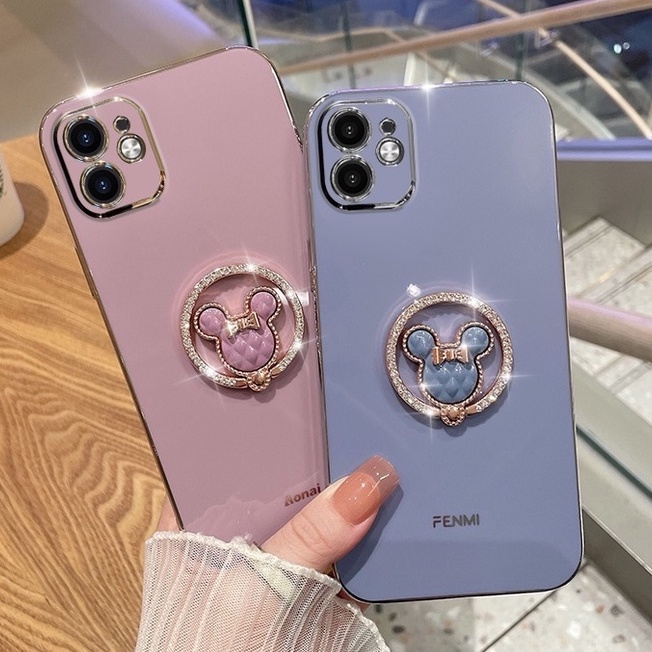 Disney Ốp Điện Thoại Hình Chuột Mickey Minnie 3D Cho iPhone 6 + 6s + 7 + 8 + xs max xr 11 pro max 12 pro max 13 pro max 14 + 14 pro max