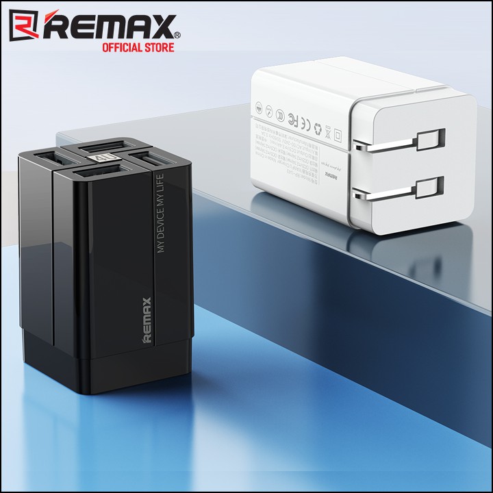 Cốc Sạc 4 cổng USB, Remax Wanfu RP-U43, max 3.4A, Củ Sạc Nhanh Đa Năng