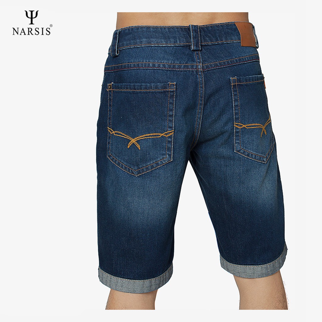 Quần shorts jeans nam màu xanh dương nam Narsis S8028