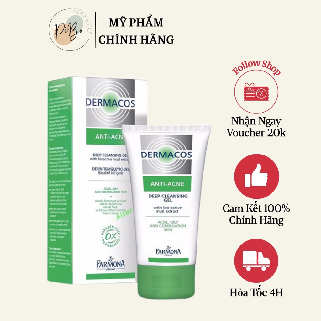 Sữa Rửa Mặt Farmona Dermacos Anti Acne Deep Cleansing Gel - 150ml