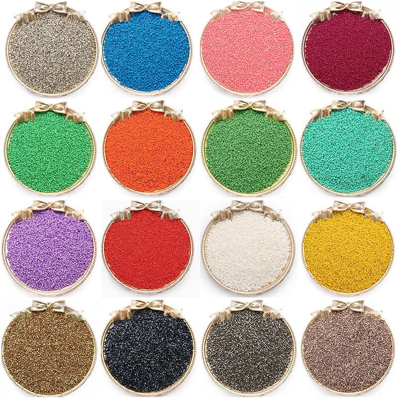 Túi 1900 hạt thủy tinh tròn nhiều màu 2mm dùng làm trang sức thủ công