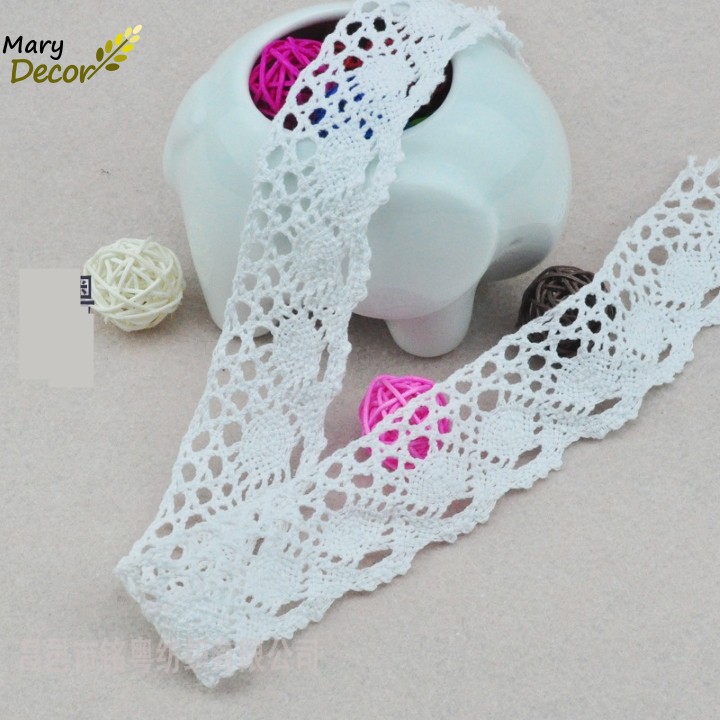 Ren viền 4cm may khăn trải bàn, rèm, đồ trang trí, đồ handmade ( đơn vị: m)