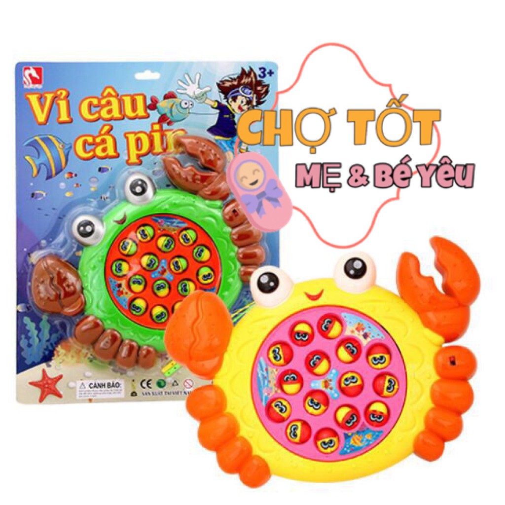 Đồ Chơi Câu Cá Pin Có Nhạc Xoay 360 Độ (Kèm Pin)