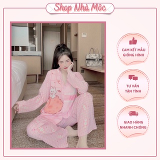 Bộ pizama- bộ lụa xước cao cấp sang chảnh