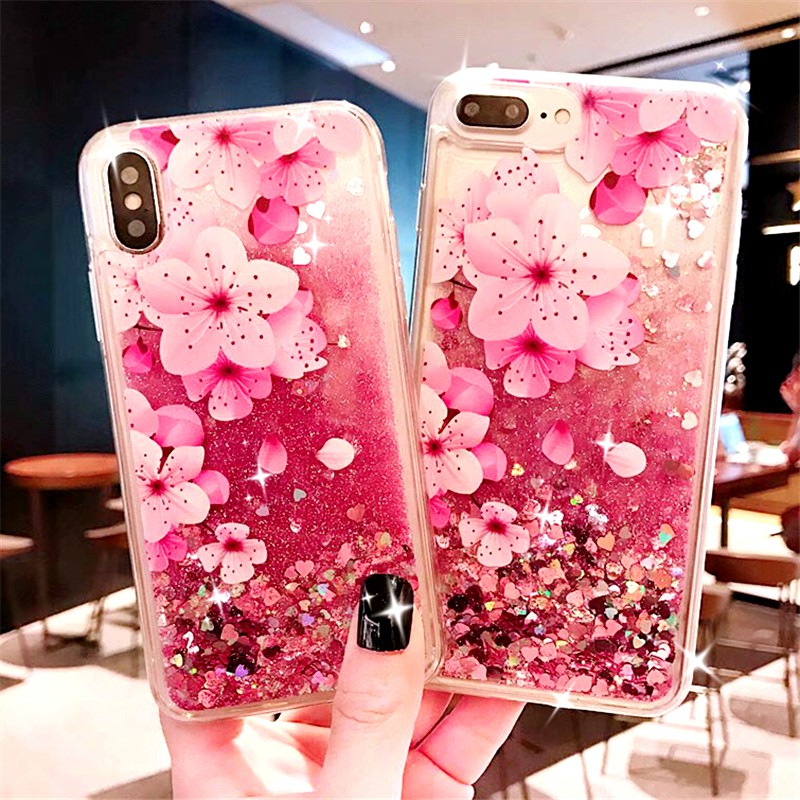 ComeBuy OPPO A3S A5S A7 Realme C1 Beautify Flower Liquid Shinning Covers TPU Couple Cases Hot Sales COD Ready Stock | BigBuy360 - bigbuy360.vn