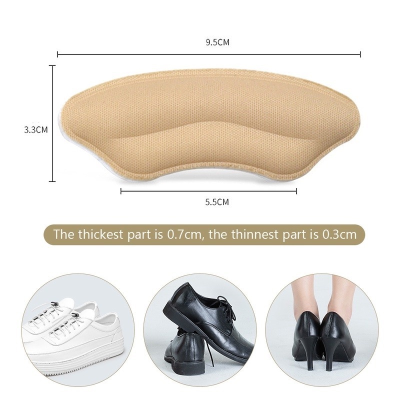 1 Cặp Miếng Dán Gót Giày Cao Gót Unisex Tự Dính Chống Mòn Thoải Mái Không Để Lại Dấu