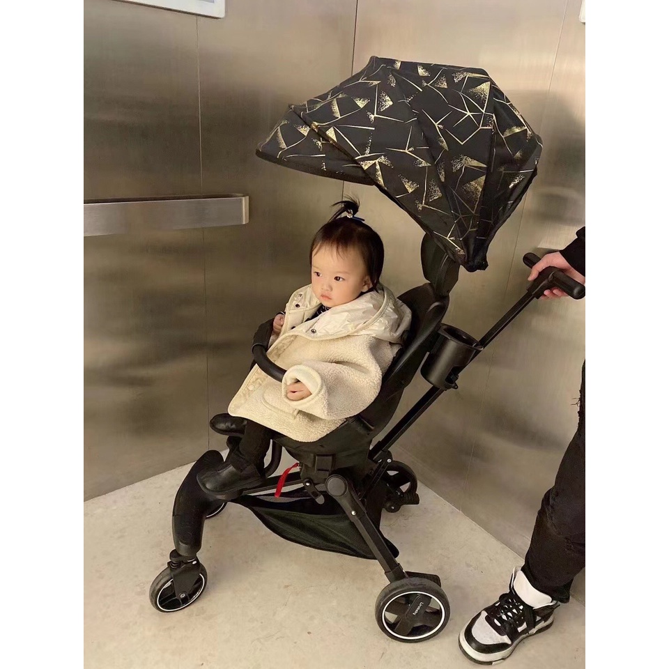 Xe đẩy cho bé, Xe đẩy em bé gấp gọn 2 chiều cao cấp