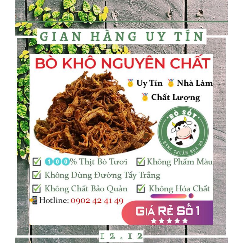 Khô bò xé sợi nguyên chất ngon, đồ ăn vặt và quà biếu cao cấp hộp 50gram | BigBuy360 - bigbuy360.vn