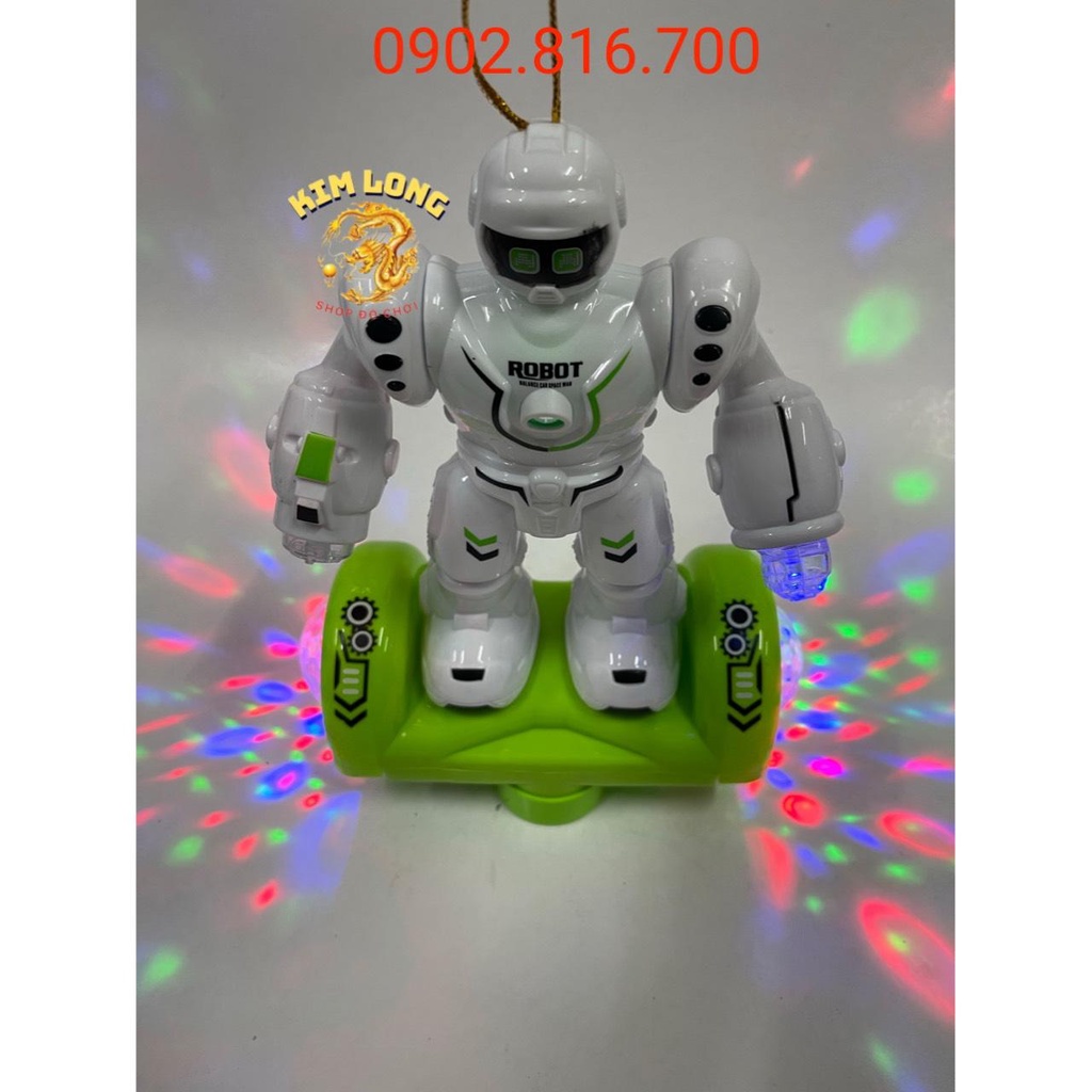 Đồ chơi lồng đèn trung thu cho bé trai hình ROBOT LÁI XE CÂN BẰNG tặng pin có đèn và nhạc quà  tặng trung thu bé trai