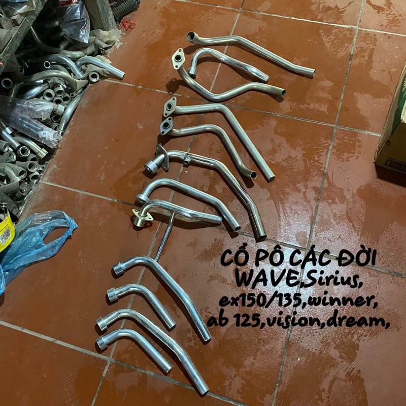 Cổ bô wave,cổ pô winner x,sirius,ex 150,135,sonic,juipiter,vision,ab 125/110,future 125,wave 110,rsx,100,dream