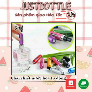 LỌ CHIẾT NƯỚC HOA tự động 5ml 12ml 🍀 VỎ CHAI CHIẾT NƯỚC HOA mini bỏ túi 2 lớp dạng xịt cao cấp