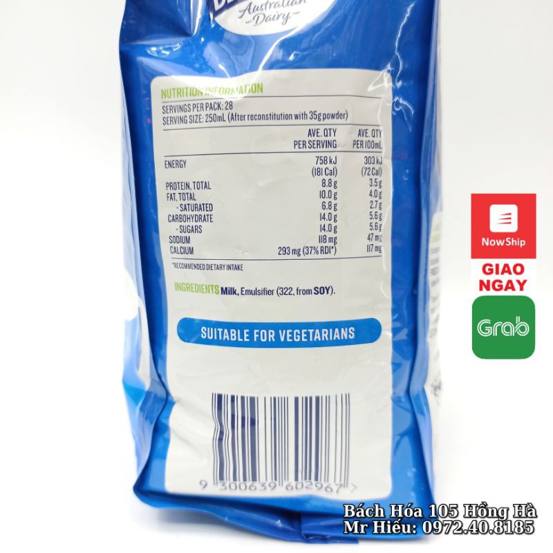 [T2/2022] Sữa tươi dạng bột Devondale 1kg