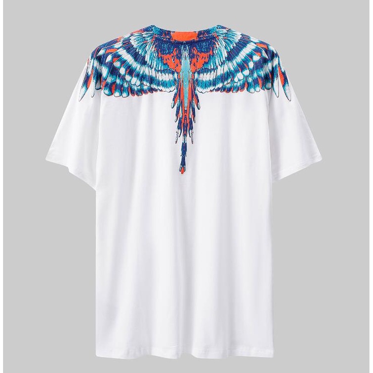 Áo Thun Đen Tay Ngắn In Hình Đôi Cánh Thời Trang Cho Nam