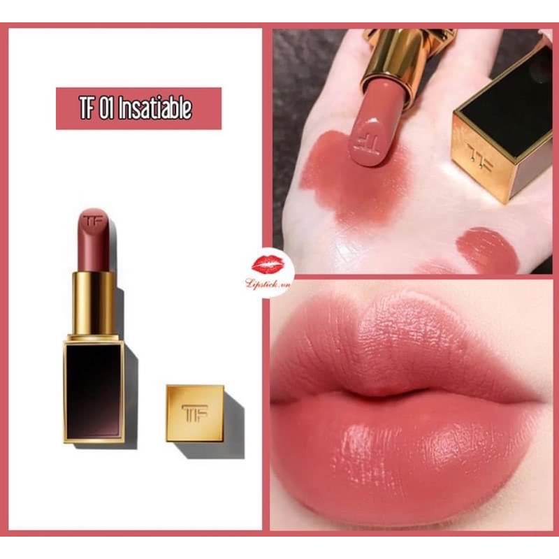 Son Tom Ford 01 Insatiable Hồng Cam Đất – Lip Color