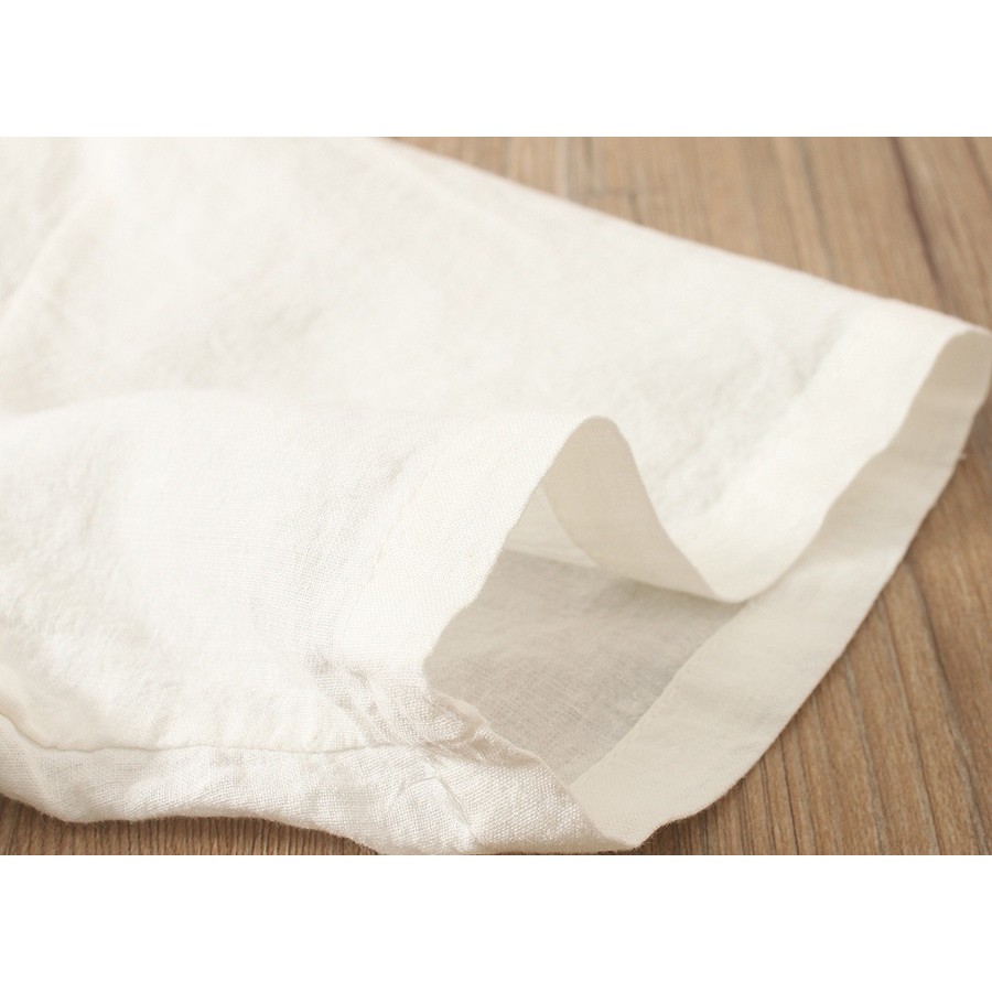 Áo kiểu nữ đẹp cao cấp vải Linen thêu - Áo kiểu nữ thêu - Áo nữ trung niên thêu