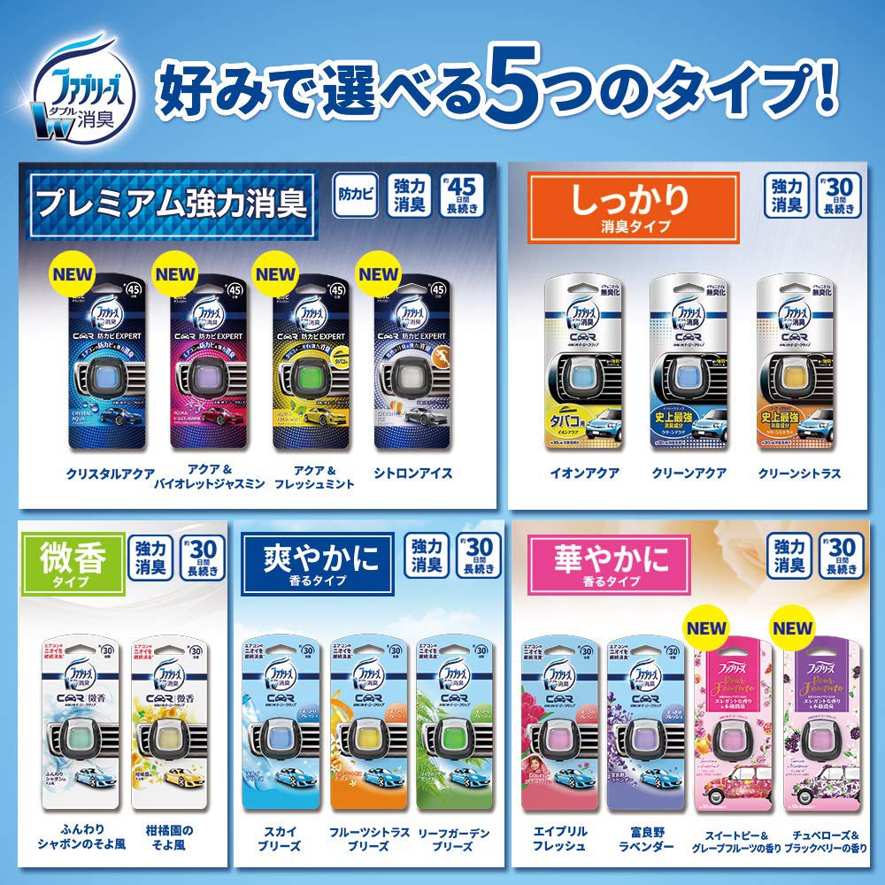 Nước hoa ô tô treo cửa gió Nhật Bản - Khử mùi ô tô Nhật bản 45 ngày 1 lọ và 30 ngày 1 lọ